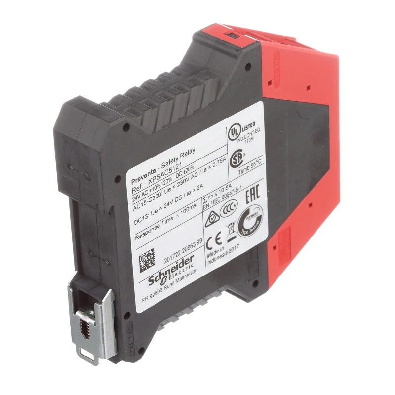 Brand New Schnei-Der Xpsac5121 Emergency Stop Relay 24VAC/DC 2.5A 3no DIN Rail Screw Clamp XPS-AC Series Good Price